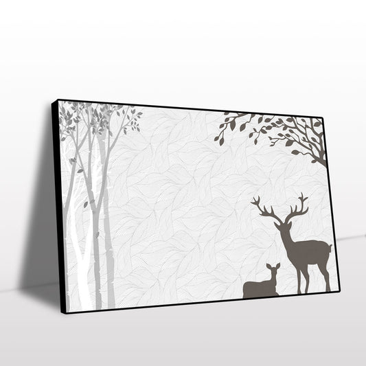 Silent Serenity Deer Canvas Wall Art