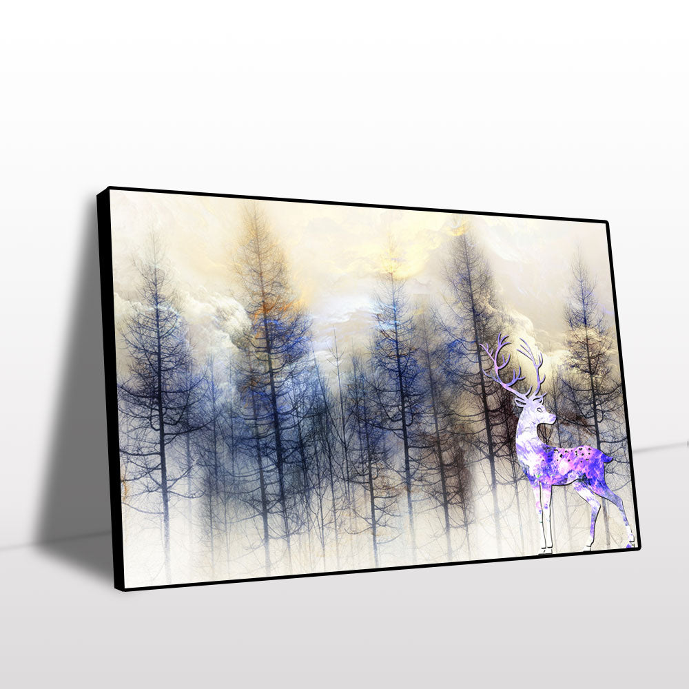 Mystical Forest Deer Canvas Wall Art