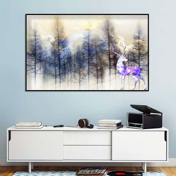 Mystical Forest Deer Canvas Wall Art