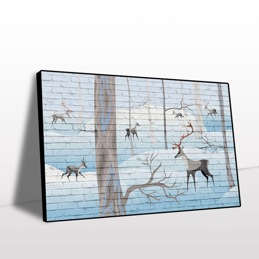 Winter Wonderland Deer Canvas Wall Art