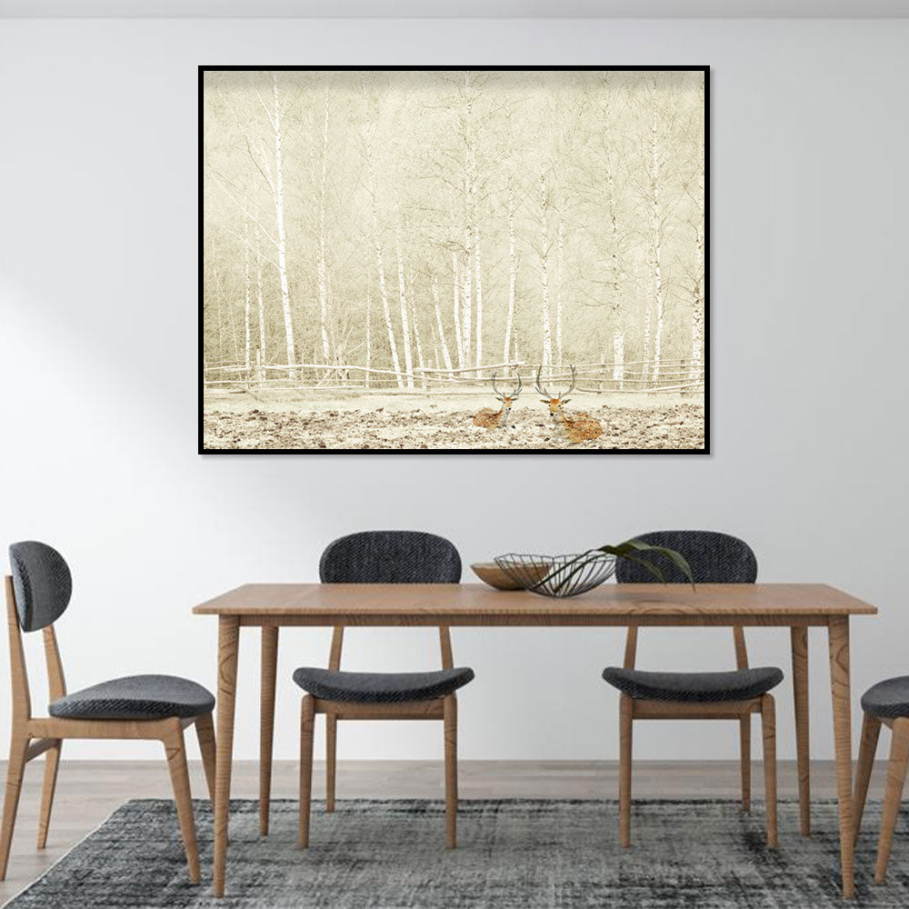 Restful Woodland Retreat Canvas Wall Art