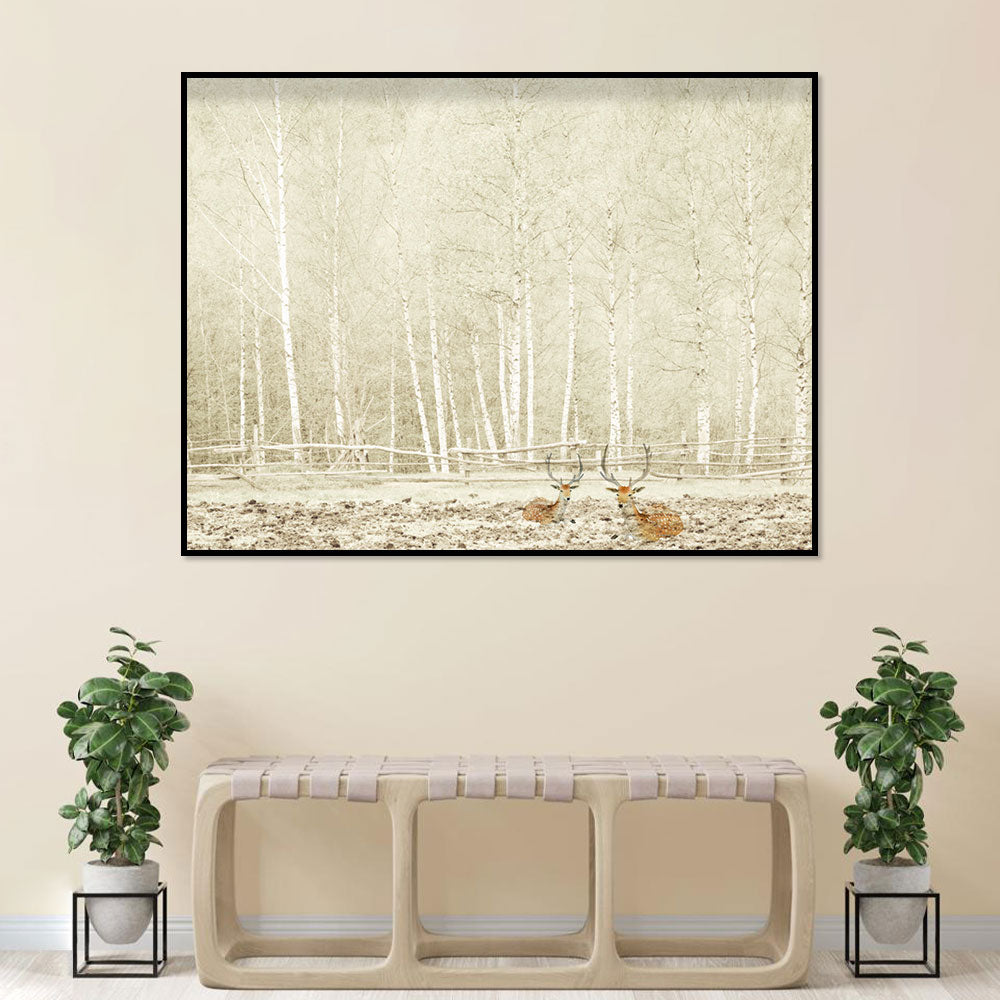 Restful Woodland Retreat Canvas Wall Art