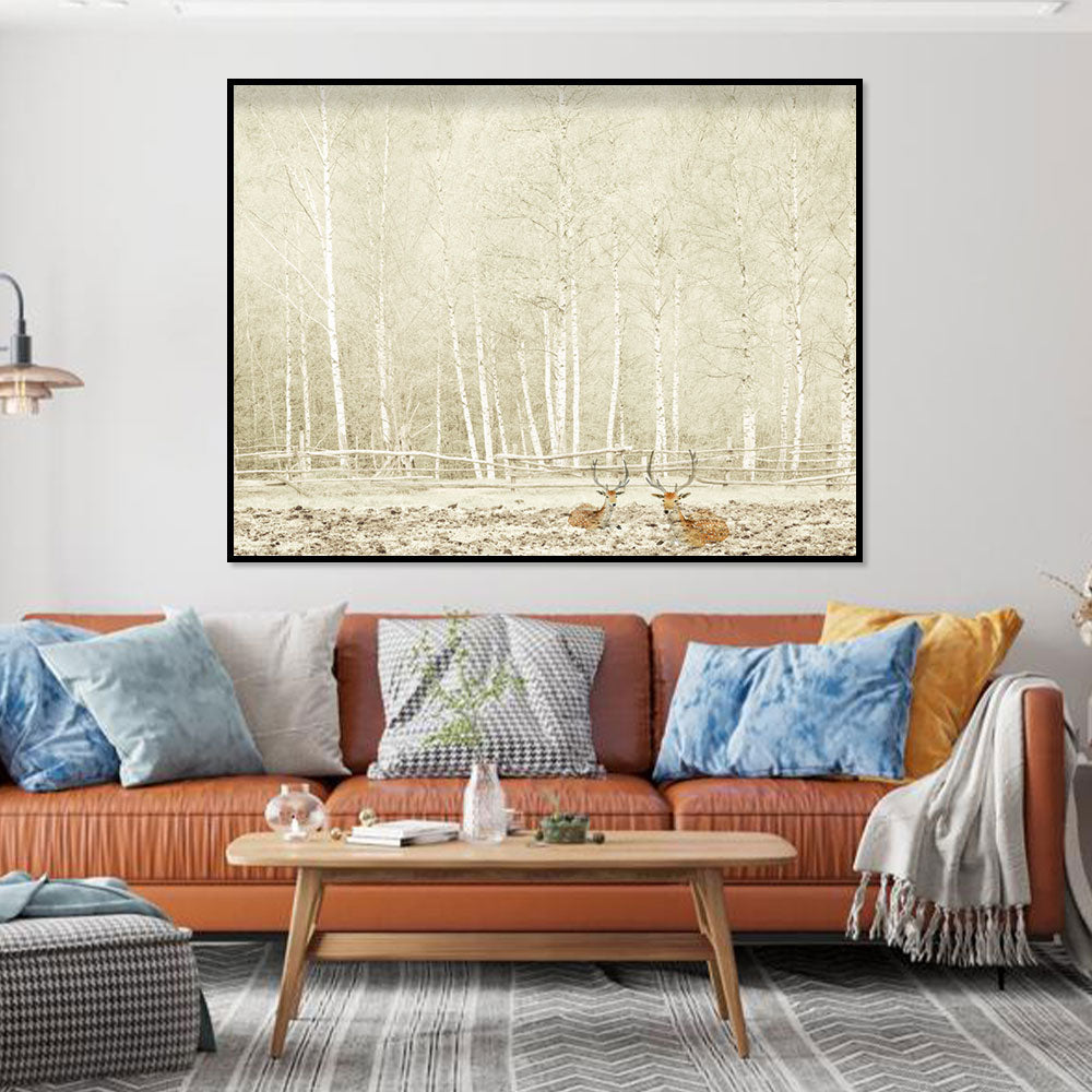 Restful Woodland Retreat Canvas Wall Art