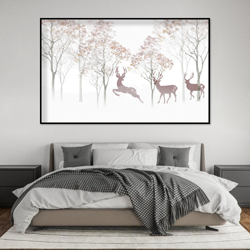 Autumn Serenade Stag Canvas Wall Art