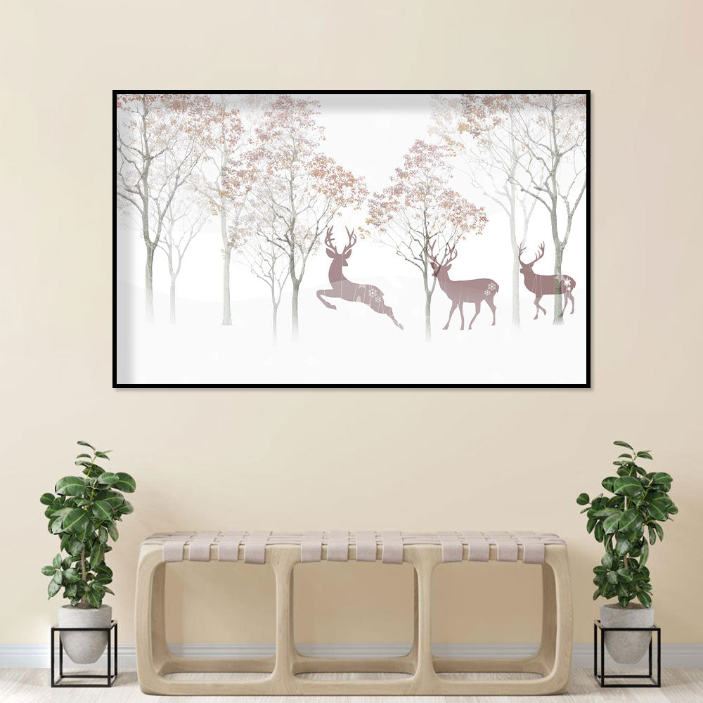 Autumn Serenade Stag Canvas Wall Art