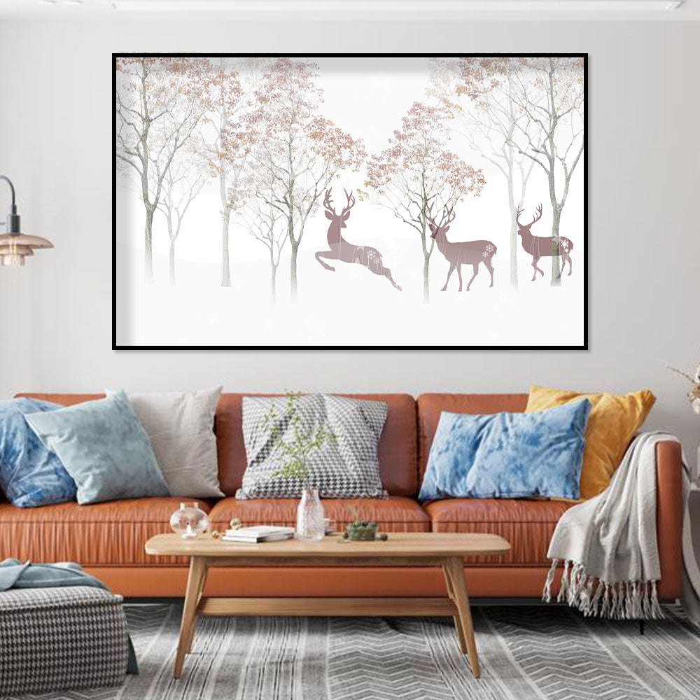 Autumn Serenade Stag Canvas Wall Art