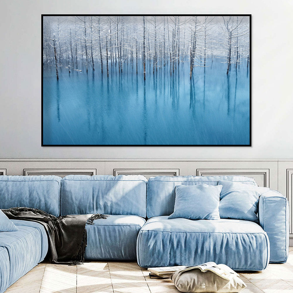 Winter Wonderland Birch Forest Canvas Wall Art