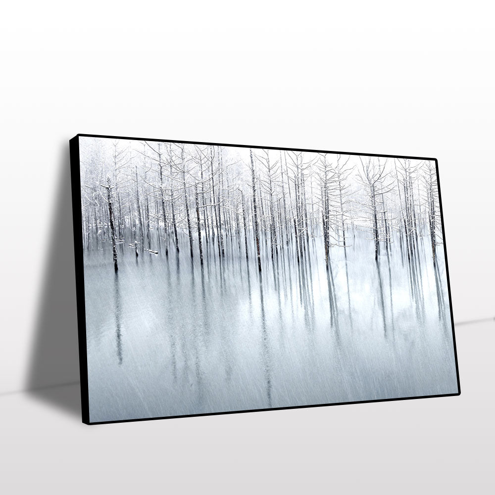 Winter Silence Birch Forest Canvas Wall Art