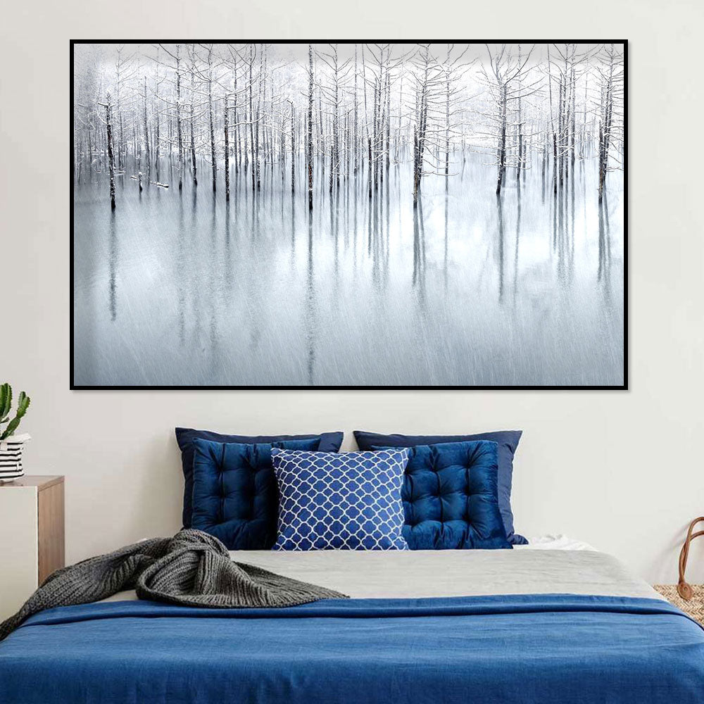 Winter Silence Birch Forest Canvas Wall Art