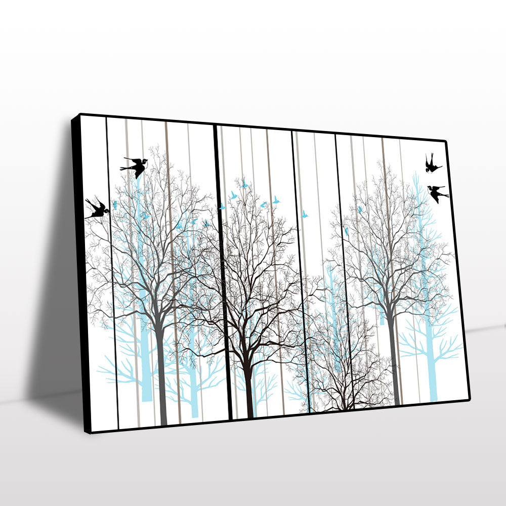 Birds in the Morning Forest Canvas Wall Art