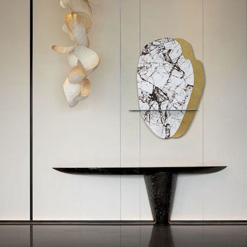 Luxury Marble-Inspired Wall Art Shelf