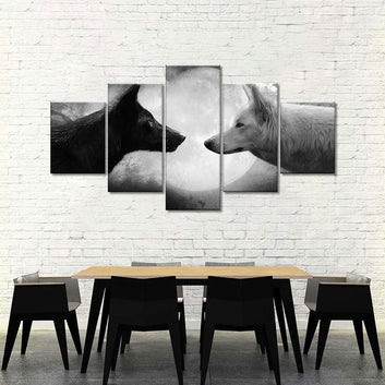 Black & White Wolf Canvas Wall Art
