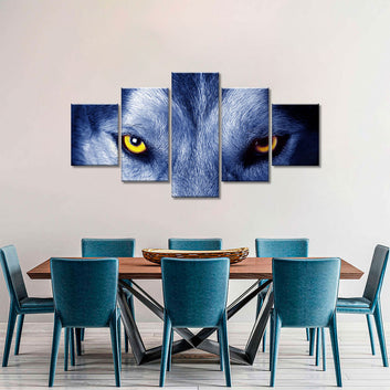 Fierce Wolf Eyes Canvas Wall Art