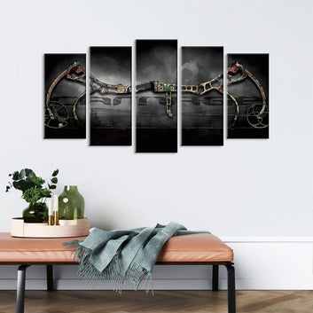 5 Piece Hunting Bow Canvas Wall Art