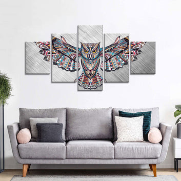 Colorful Owl Canvas Wall Art