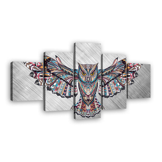 Colorful Owl Canvas Wall Art