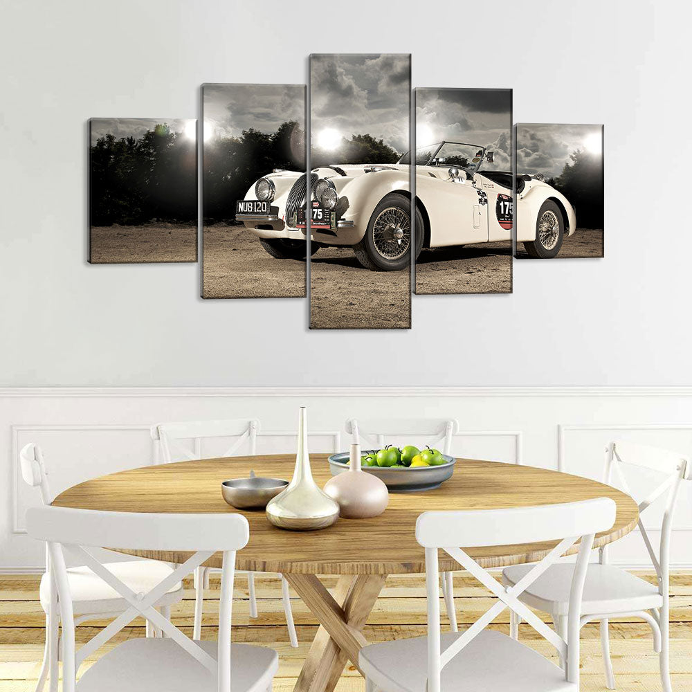 5 Piece Jaguar XK120 Roadster Canvas Wall Art