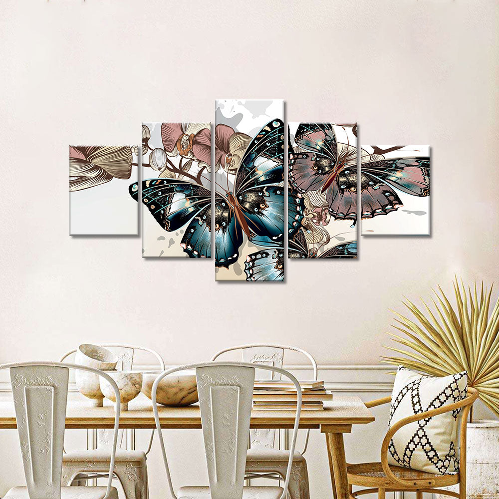 Colorful Butterfly canvas wall art