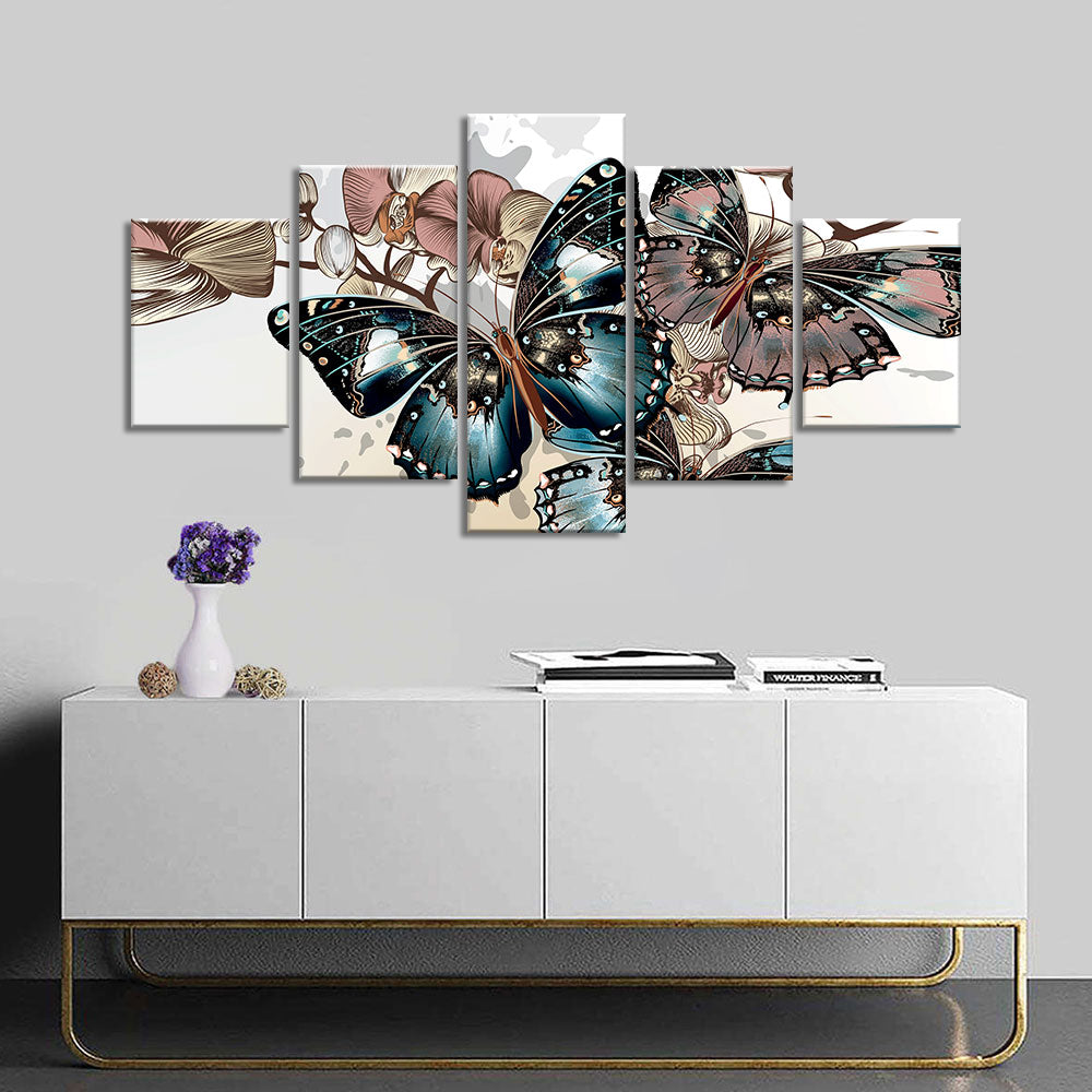 Colorful Butterfly canvas wall art