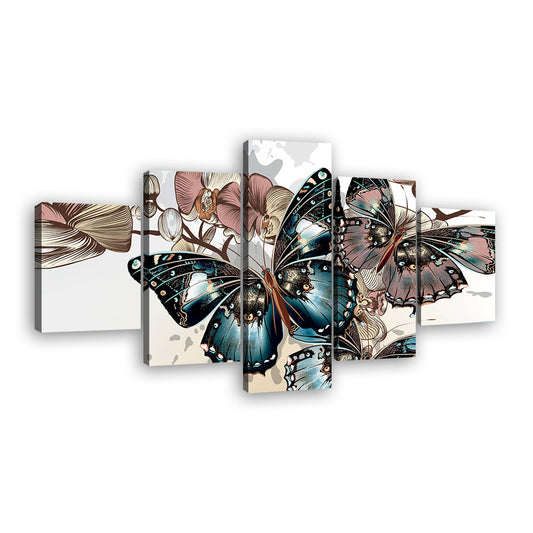 Colorful Butterfly Canvas Wall Art