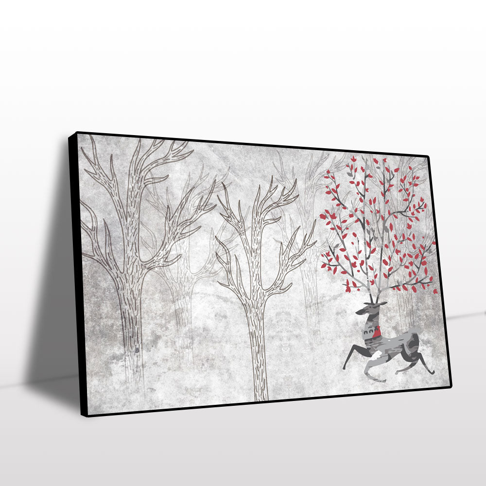 Whimsical Deer Canvas Wall Art