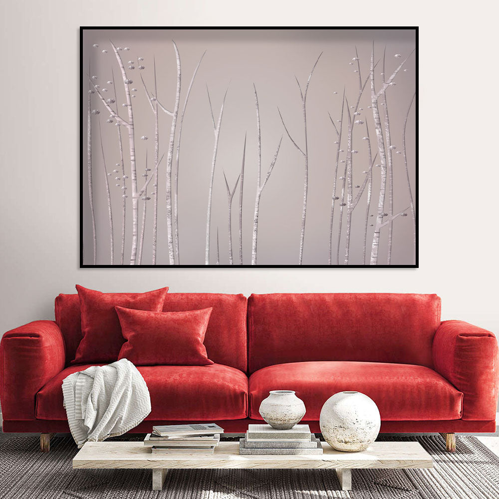 Tranquil Birch Grove Canvas Wall Art