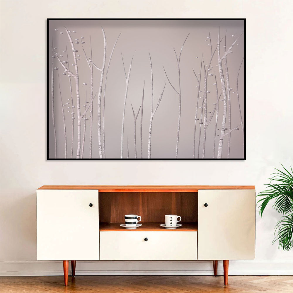 Tranquil Birch Grove Canvas Wall Art