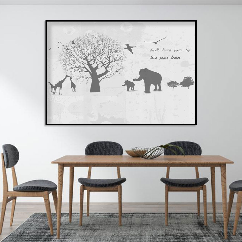 African Safari Inspirational Canvas Wall Art