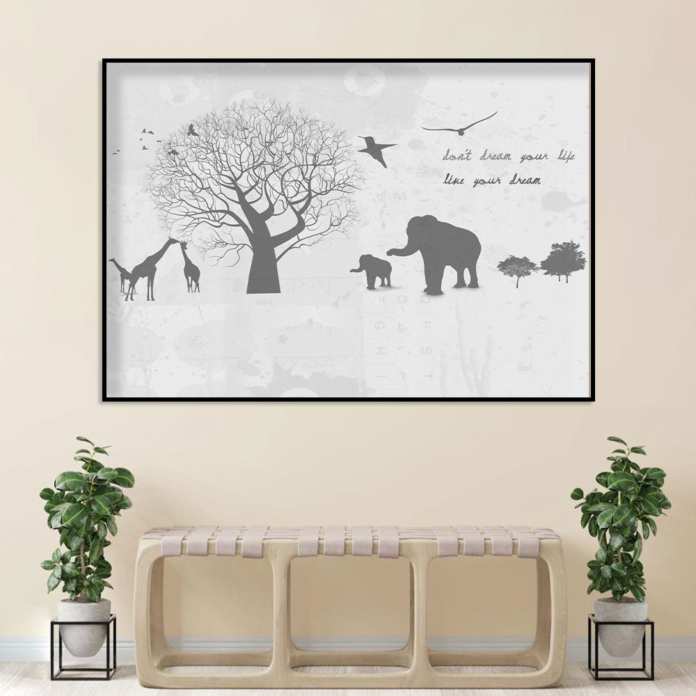 African Safari Inspirational Canvas Wall Art