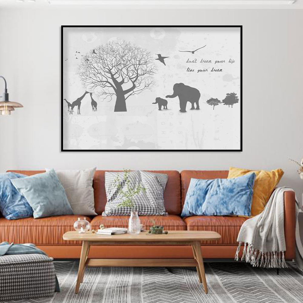 African Safari Inspirational Canvas Wall Art