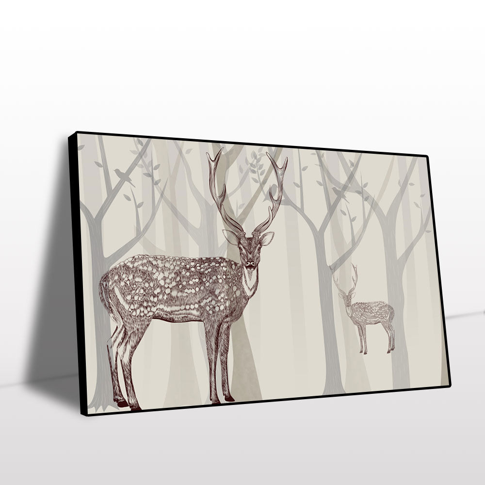 Majestic Forest Deer Canvas Wall Art