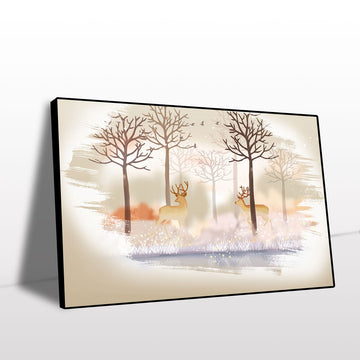 Tranquil Woodland Deer Canvas Wall Art