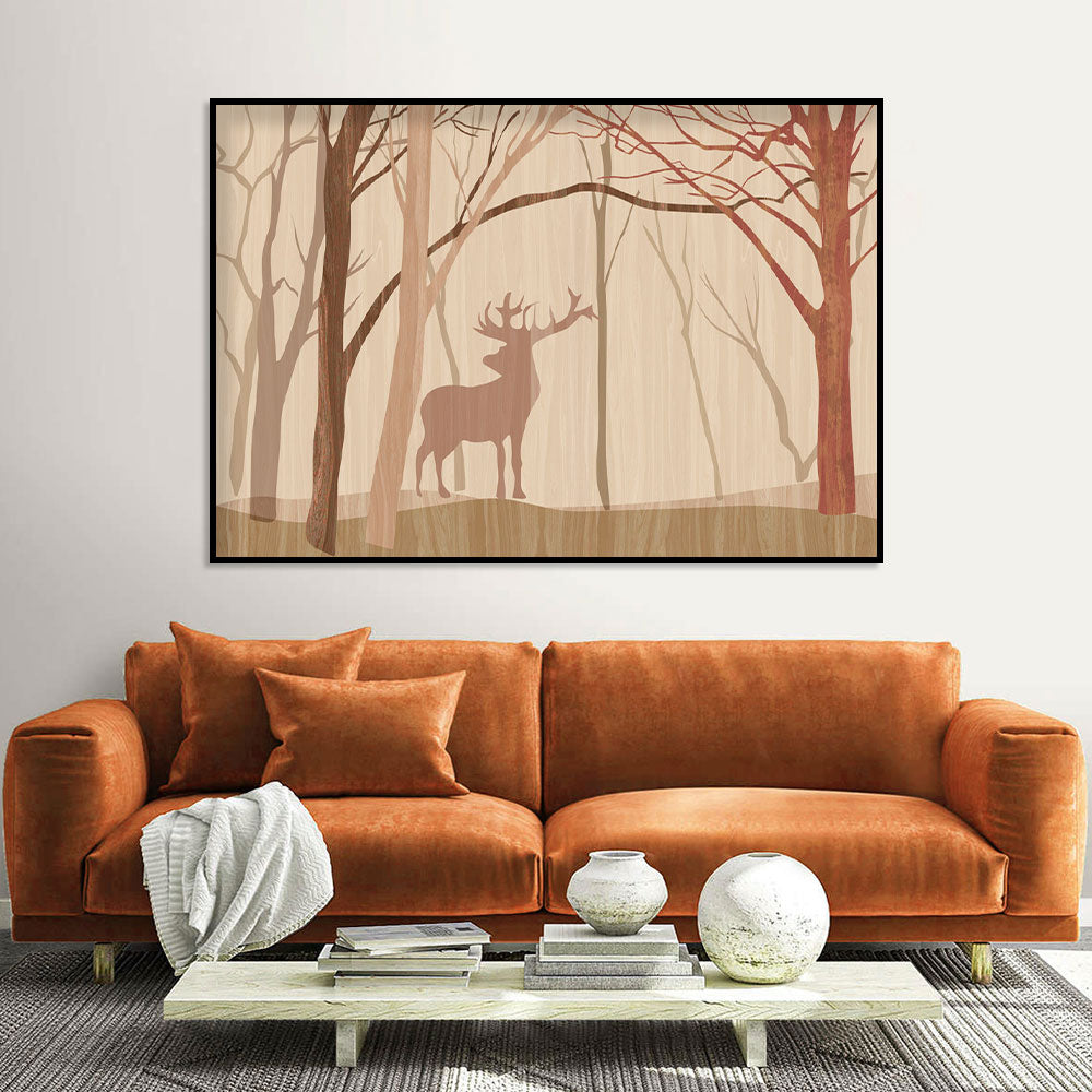 Tranquil Woods Deer Canvas Wall Art