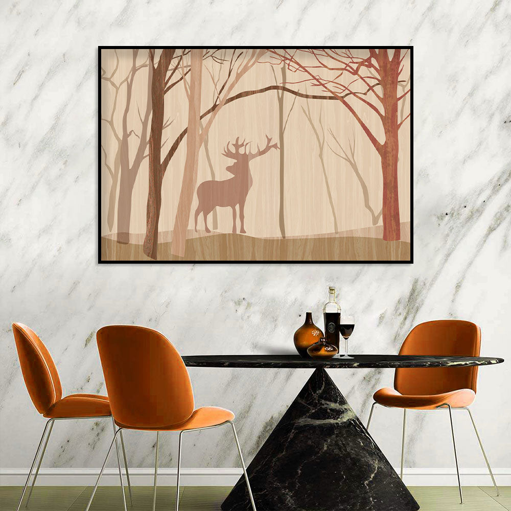 Tranquil Woods Deer Canvas Wall Art