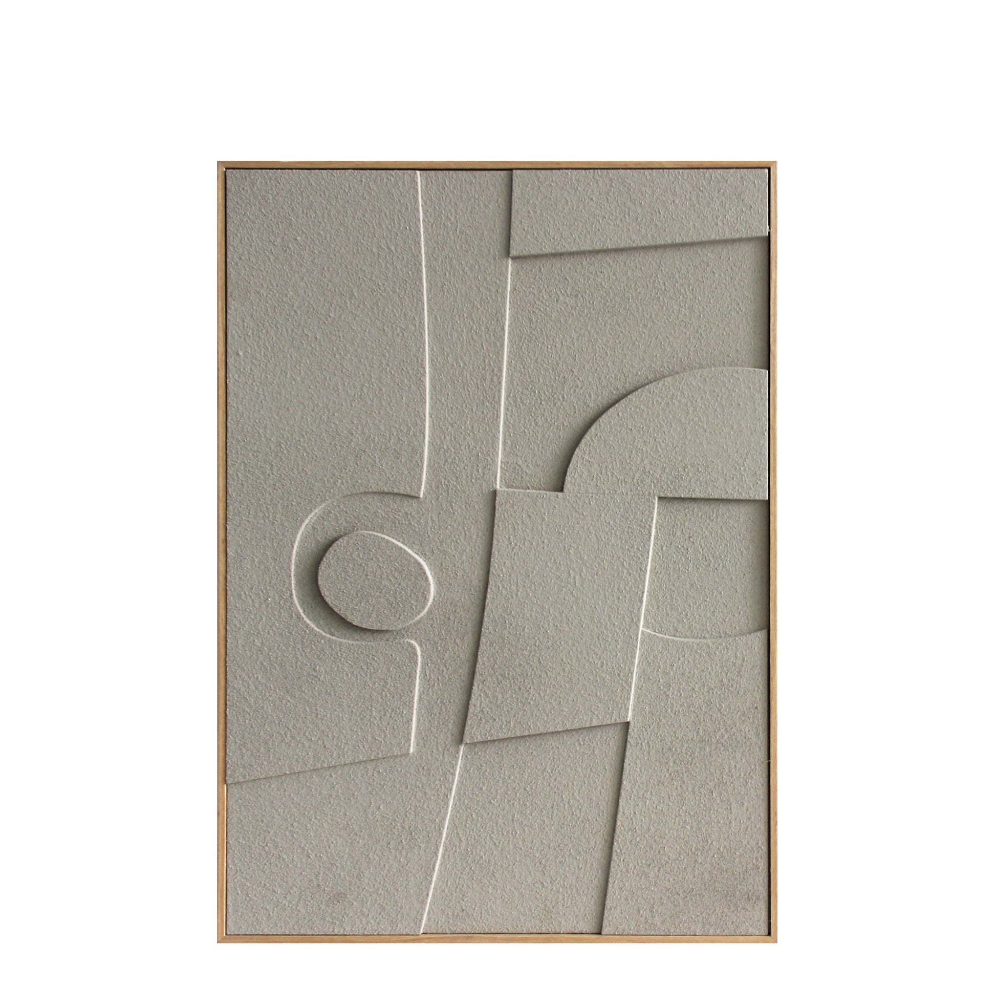 Geometric Carved Wall Art in Modern Style