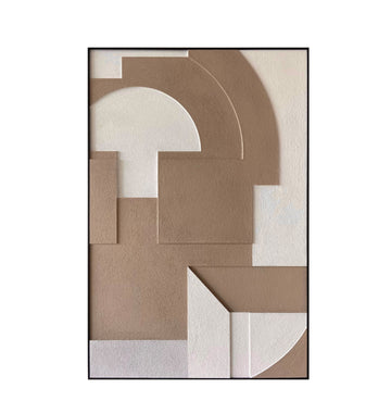 Contemporary Abstract Carved MDF Wall Decor with PS Frame