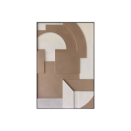 Contemporary Abstract Carved MDF Wall Decor with PS Frame