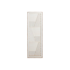 Abstract Elegance: Textured Geometric Wall Art in Wood Frame