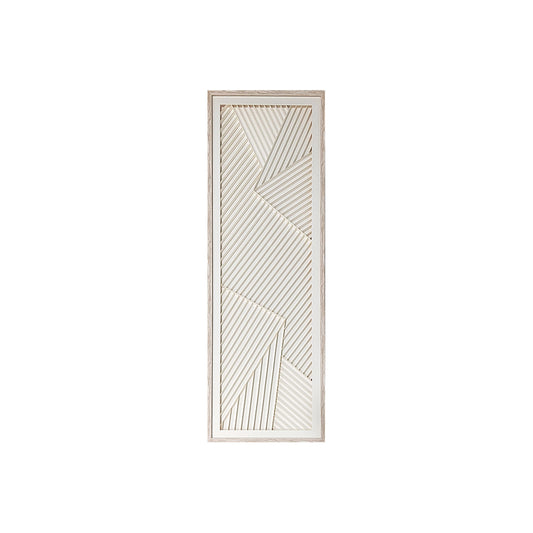 Modern Geometric Paper Wall Art with Wood Frame