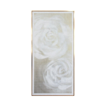 Rose Carved Wall Decor with Elegant Gold Frame