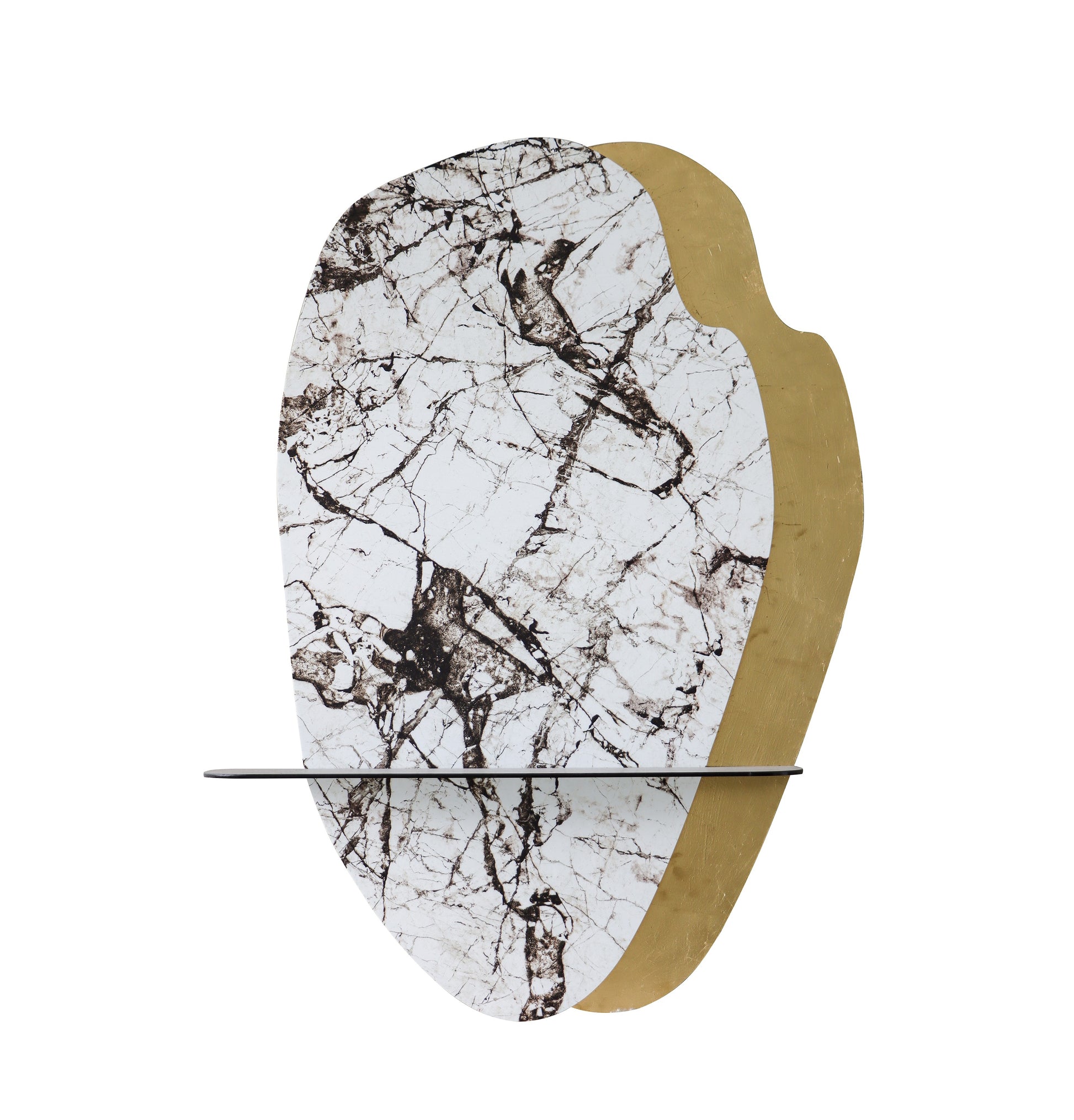 Luxury Marble-Inspired Wall Art Shelf