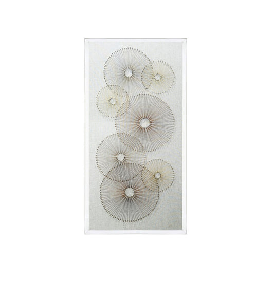 Geometric Elegance Cotton Thread Wall Art