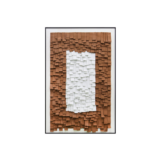 Modern Geometric Paper Wall Art with Black PS Frame