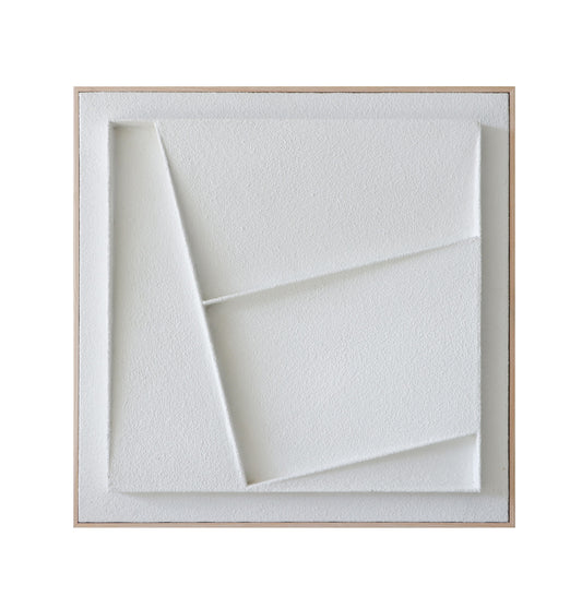 Modern White Geometric Wall Art