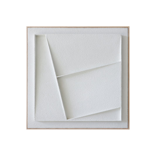 Modern White Geometric Wall Art