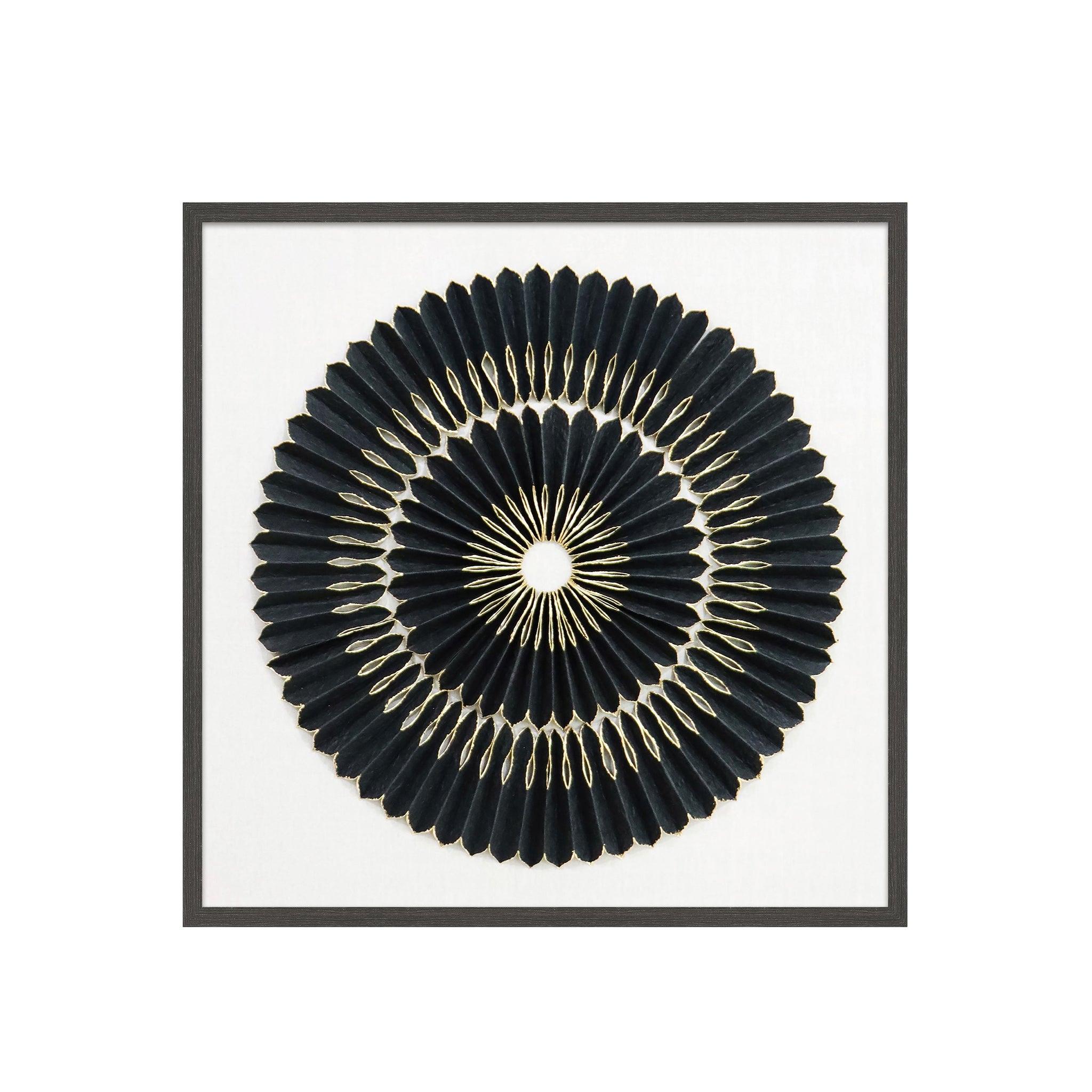 Sophisticated Black and Gold Mandala Art