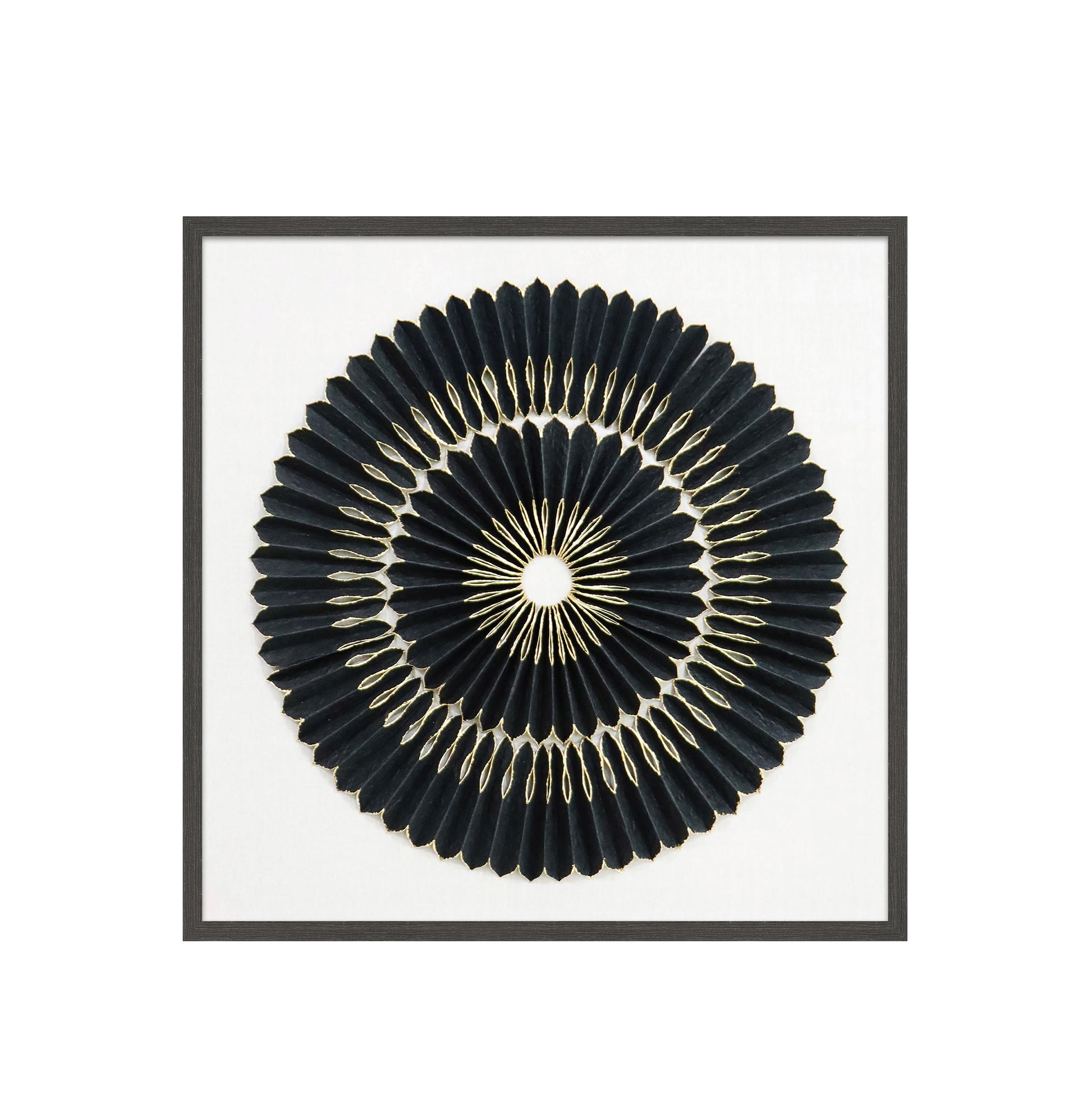 Sophisticated Black and Gold Mandala Art