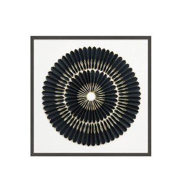 Sophisticated Black and Gold Mandala Art