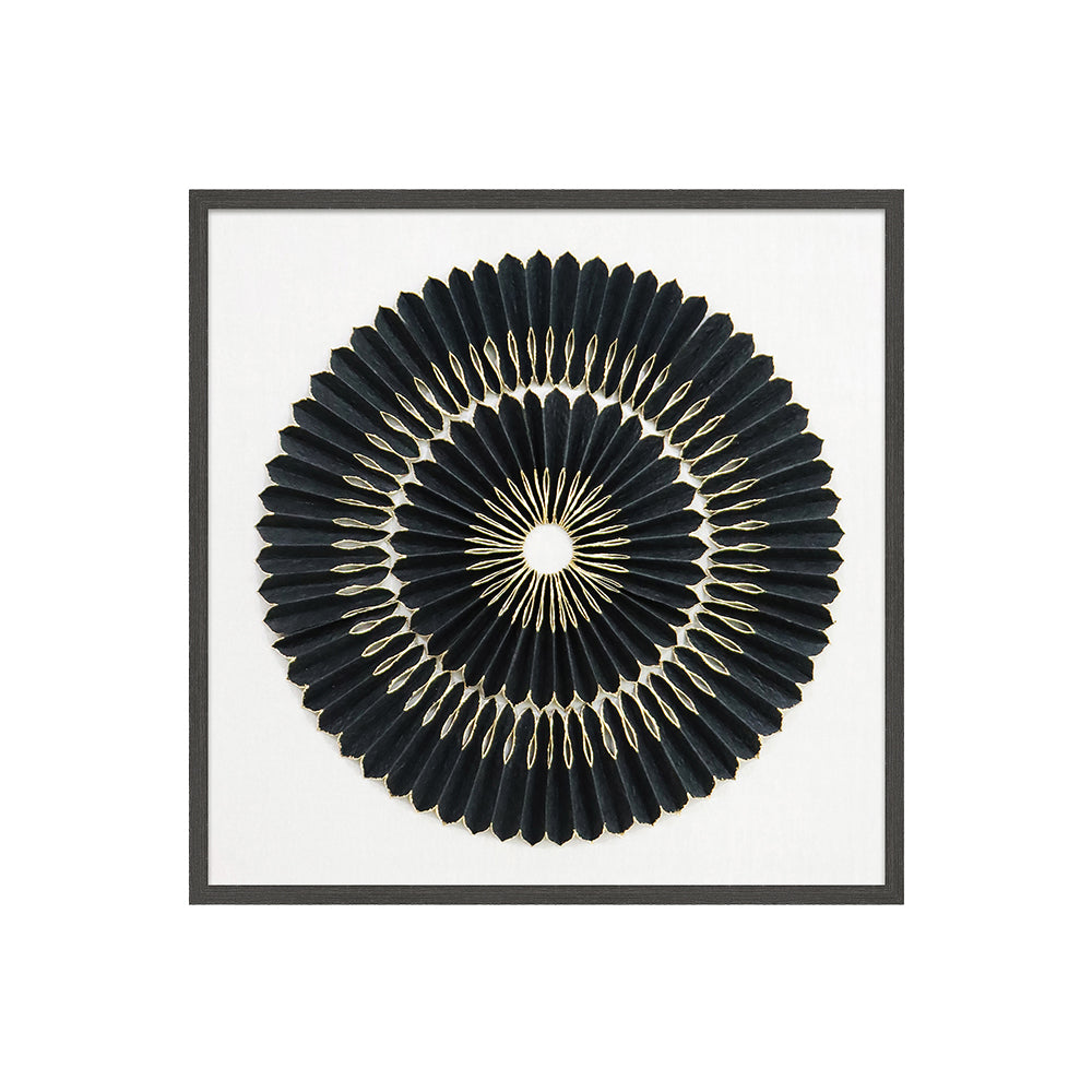 Sophisticated Black and Gold Mandala Art