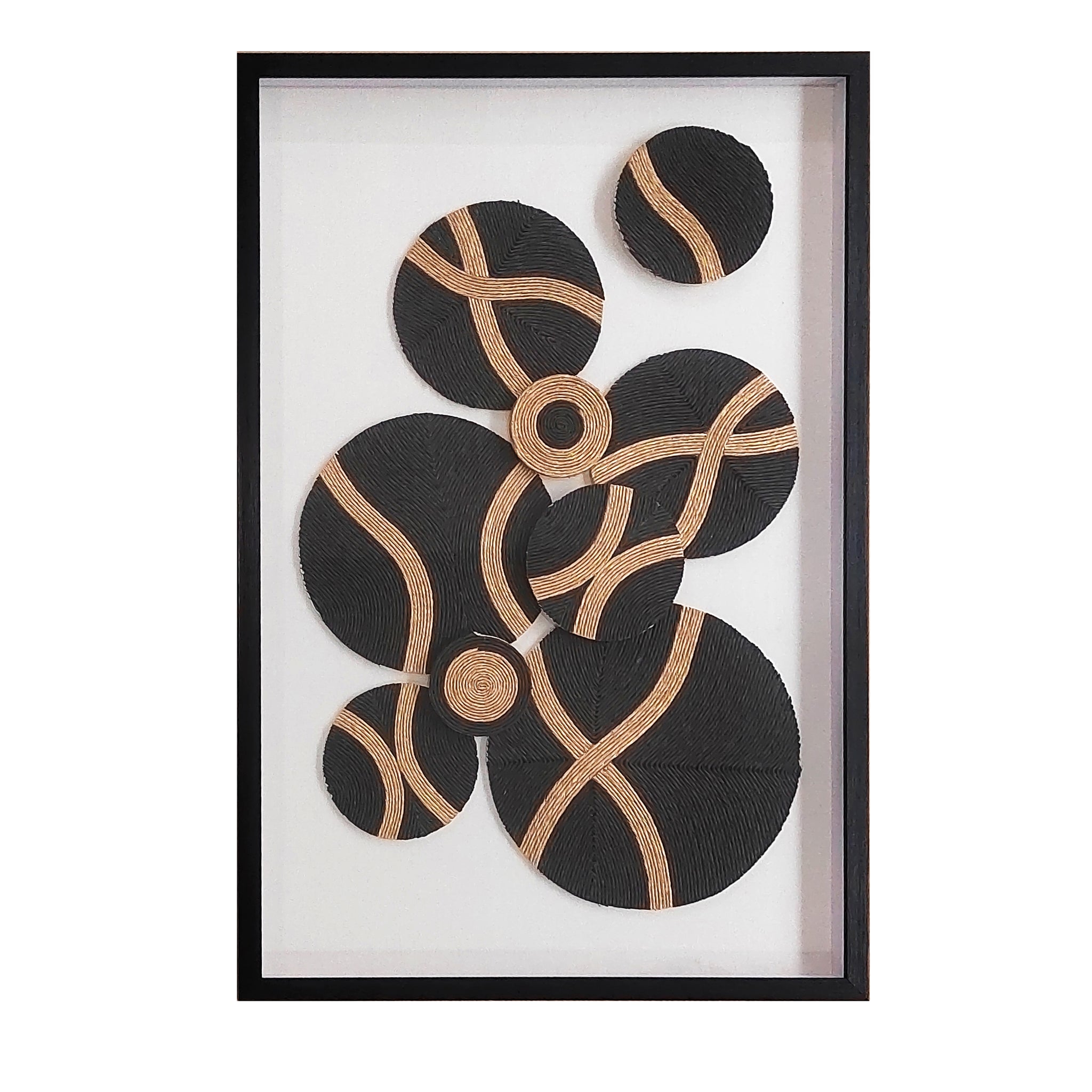 Modern Geometric Paper String Wall Art with PS Frame